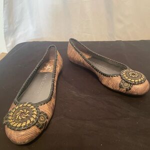 Jack Rogers Brown Snakeskin Dakota Ballet Shoes Size 7M NWOB
